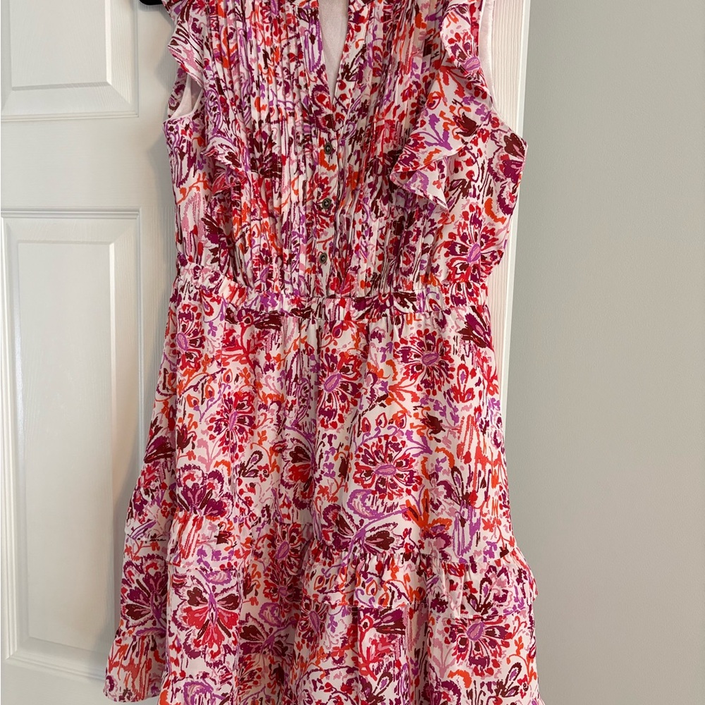 THML Floral Mini Dress - Pink and Red